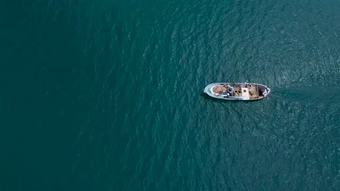 Small fishing boat Stock Footage 137252004