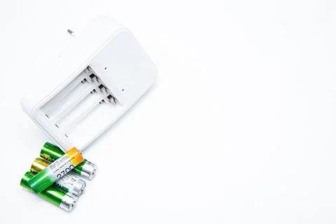 A small fixed lens for a professional camera lies sideways on a white background Stock Photos
