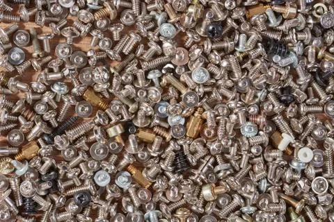 Small fixing screws Fotos Stock