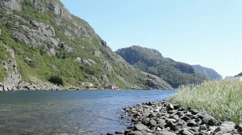 Small fjord Stock Footage 14402322