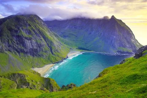 Small fjord in spring Foto stock