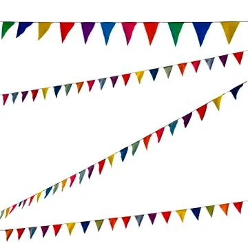 Small flags abstract background. Small flags on sky background. Isolate on wh Stock Photos