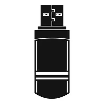 Small flash drive icon, simple style Stock Illustration