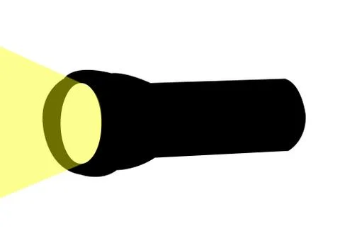 Small flashlight silhouette 스톡 일러스트