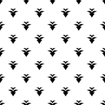 Small floral seamless pattern in black and white background. beautiful design Stock Illustration