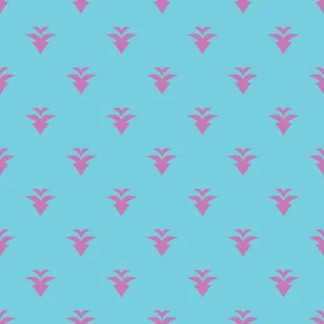 Small floral seamless pattern in turquoise and pink background. beautiful des Stock Illustration