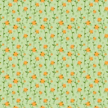 Small flower garden seamless repeat pattern flora background Stock Illustration