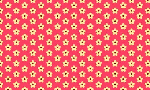 Small flower pattern in red background Stock Illustration