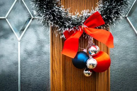 Small fluffy Christmas wreath Stock Photos