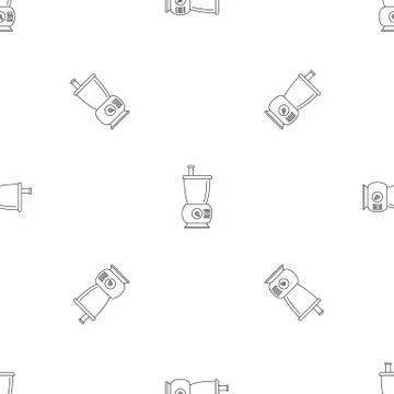 Small food mixer pattern seamless vector Illustrazione stock
