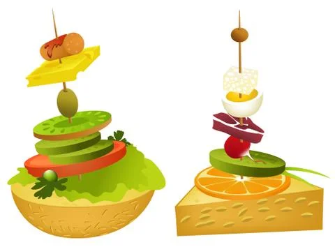 Small food Pyramid Stock Illustration