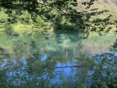 Small forest spring Čogrljevo Lake or Čogrlje's Lake in the hamlet of Tići 스톡 사진