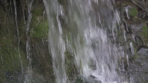 Small Forest Stream Flowing Over Rocks Stock Footage 323473309