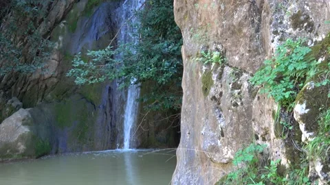 Small forest waterfall deep in the lycian woods Stock Footage 150578312