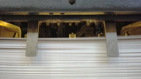 Small format offset printing machine at work Stock Footage 151775215