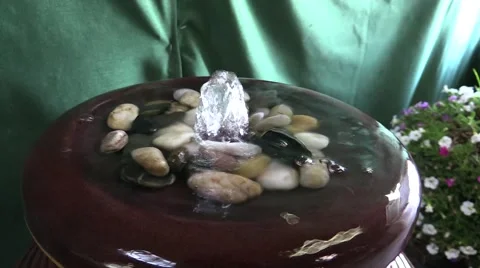 Small Fountain Bubbling Stock Footage 50140708