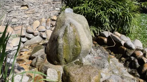Small fountain in the sun Video stock 308015246