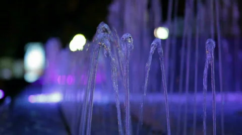 Small fountains close-up. Stock Footage