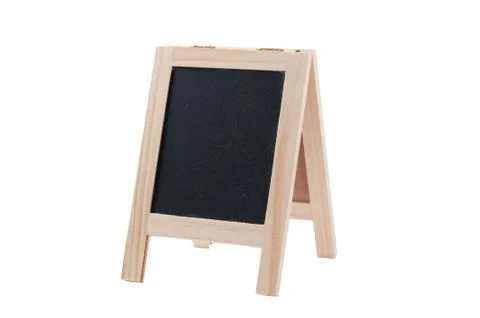 Small A-frame black board Stock Photos