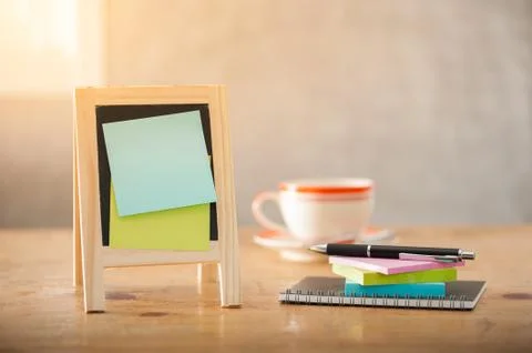 Small A-frame black board Stock Photos