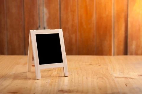 Small A-frame black board Stock Photos