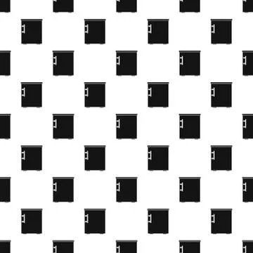 Small fridge pattern seamless Illustrazione stock