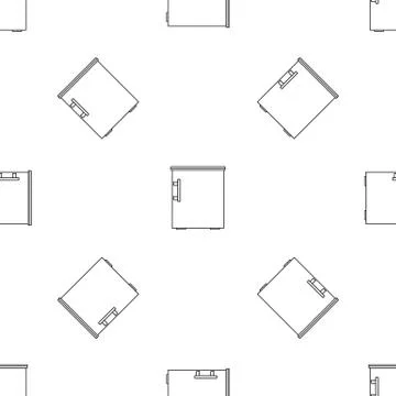 Small fridge pattern seamless vector Illustrazione stock