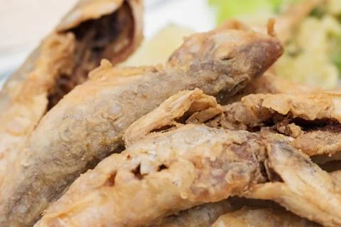 Small fried fish Stock Photos
