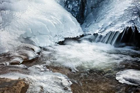Small frozen creen Stock Photos