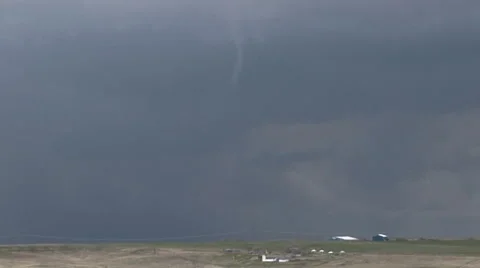 Small Funnel Over the Plains Stock Footage 54729294