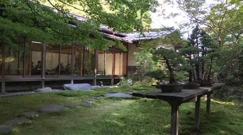 Small garden of Shinto Shrine Video stock 12437007