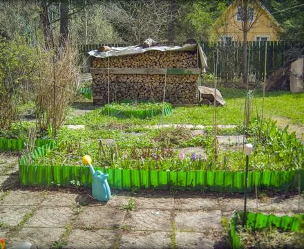 Small garden space Stock Photos
