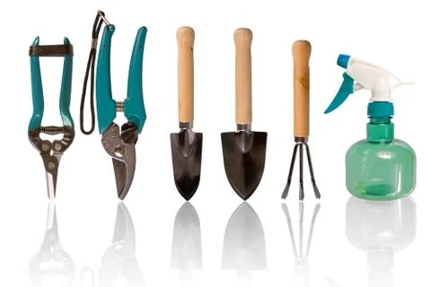 Small gardening tools Stock Photos