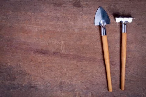 Small gardening tools Stock Photos