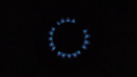 Small gas burner. Real Time. Camera Zoom effect. Stock Footage 283357581