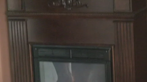 Small Gas Fireplace Stock Footage 558443