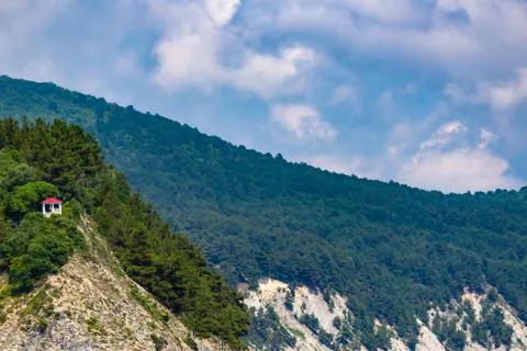 Small gazebo on the mountain Stock Photos