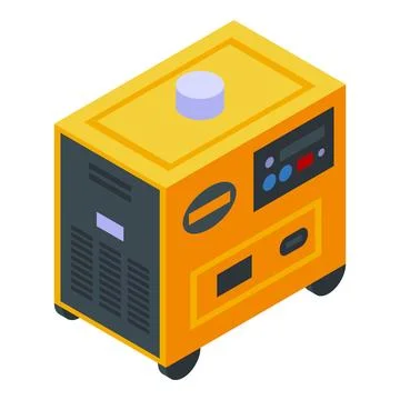 Small generator icon isometric vector. Electric power Stock Illustration