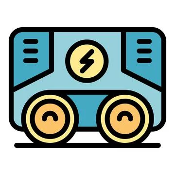 Small generator icon vector flat Illustrazione stock