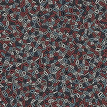 Small geometric graffiti elements in light blue/red/blue. Seamless pattern. Stock Illustration