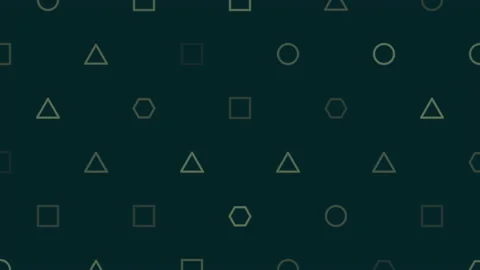 Small geometric triangles, squares and circles pattern Vídeo Stock 171311459