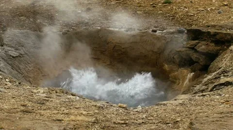 Small Geyser 2 Stock Footage 12456162