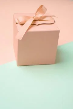 Small gift box mock-up Stock Photos