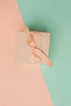 Small gift box mock-up Stock Photos