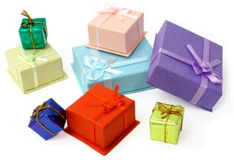 Small gift boxes 4 Stock Photos