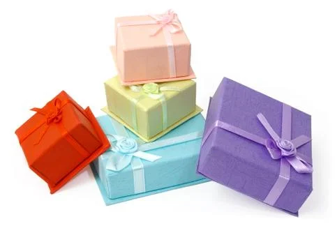 Small gift boxes 5 Stock Photos