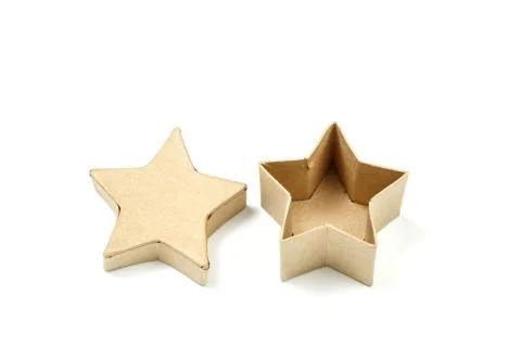 Small gift boxes made of biodegradable cardboard on a white isolated backgrou 스톡 사진