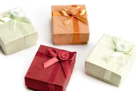 Small gift boxes Stock Photos