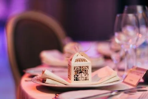 Small gift for guests Foto stock