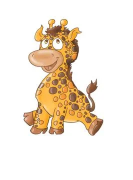 A small giraffe Stock Illustration